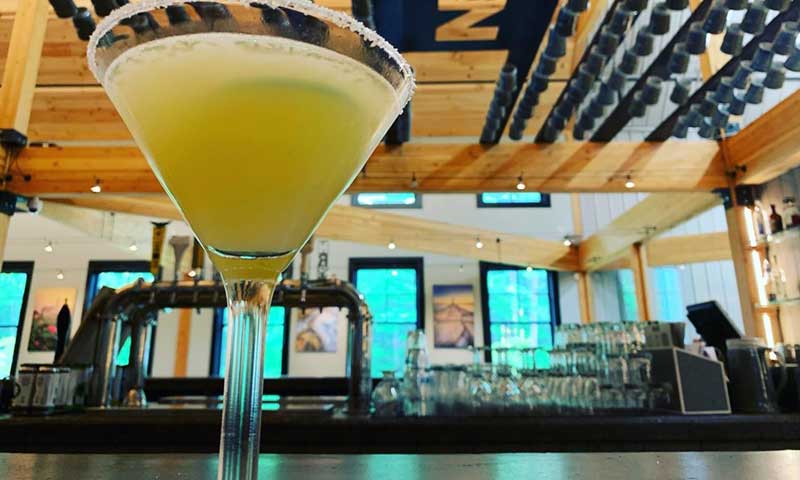 Cocktail at Bar, Photo Courtesy of Nonesuch River Brewing